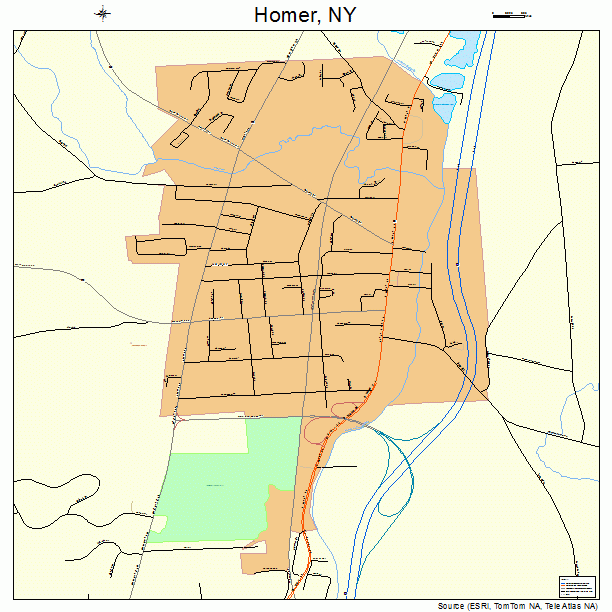 Homer, NY street map