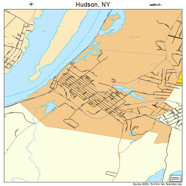 Hudson, NY street map