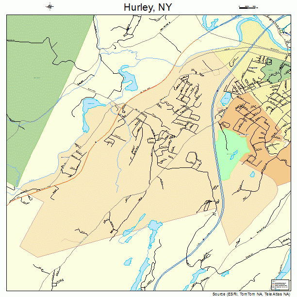 Hurley, NY street map