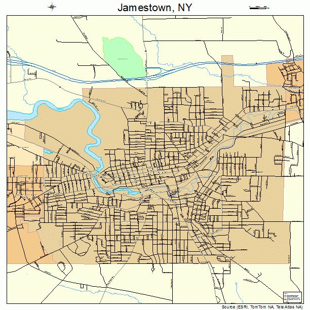 Jamestown, NY street map