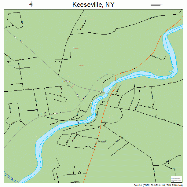 Keeseville, NY street map