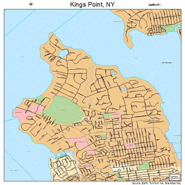 Kings Point New York Street Map 3639694