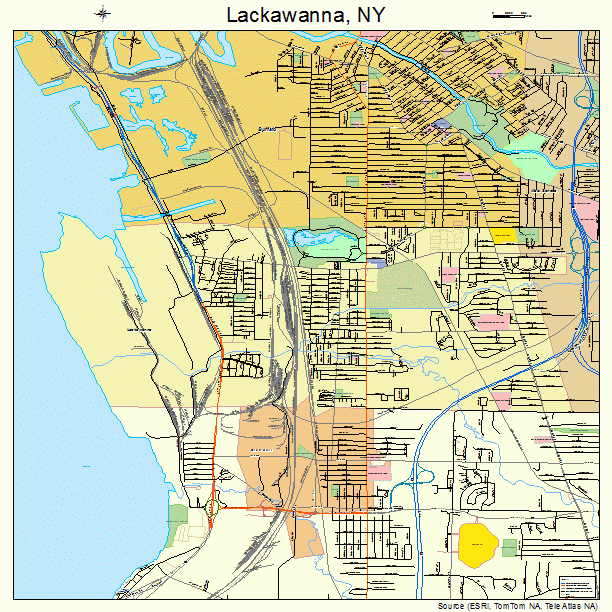 Lackawanna, NY street map