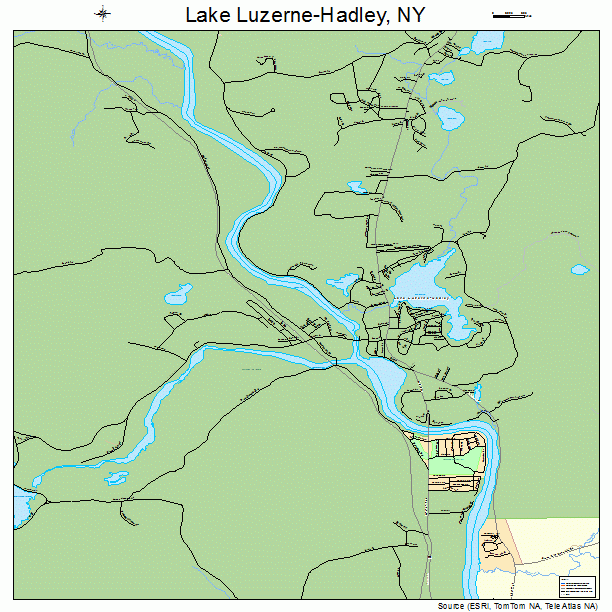 Lake Luzerne-Hadley, NY street map