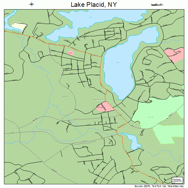 Lake Placid, NY street map
