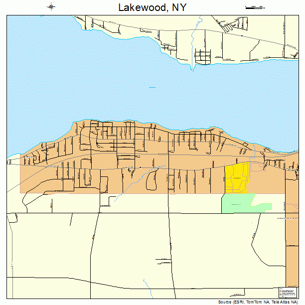 Lakewood, NY street map