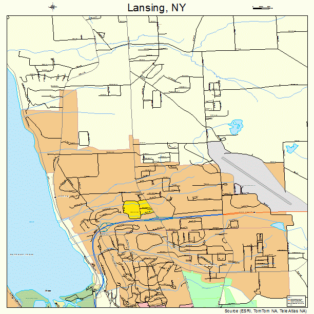 Lansing, NY street map