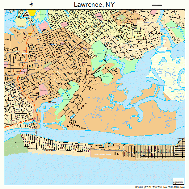 Lawrence, NY street map