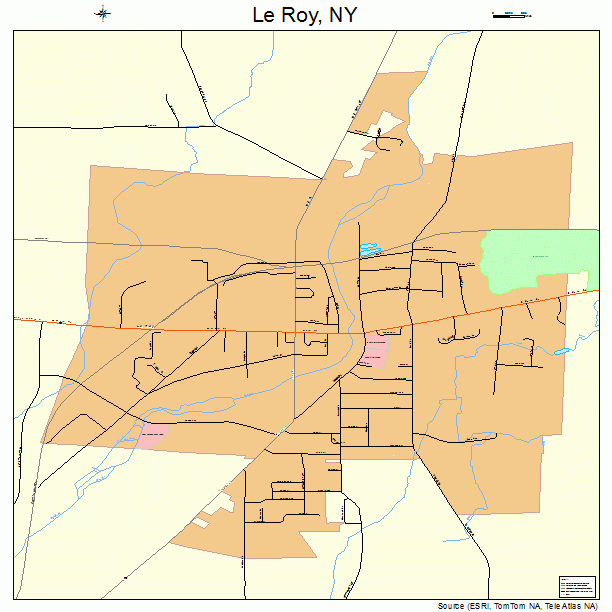 Le Roy, NY street map