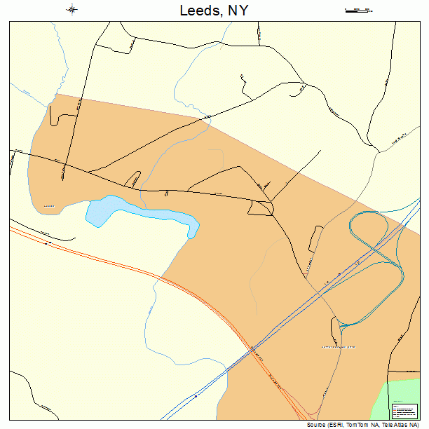 Leeds, NY street map