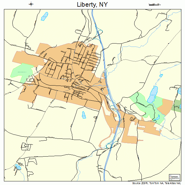 Liberty, NY street map