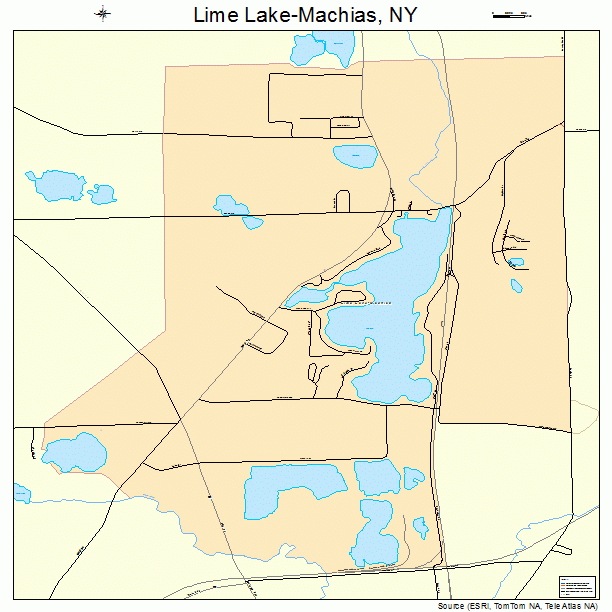 Lime Lake-Machias, NY street map
