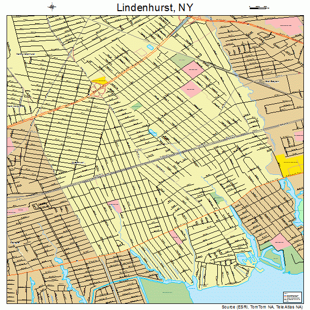 Lindenhurst, NY street map