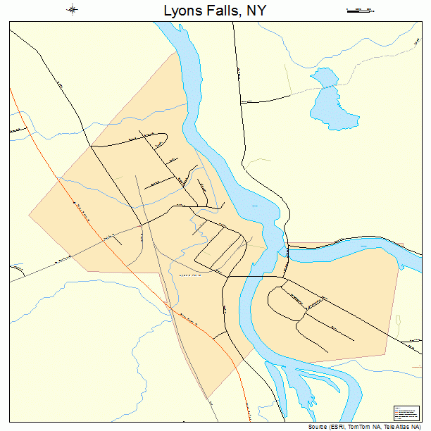 Lyons Falls, NY street map