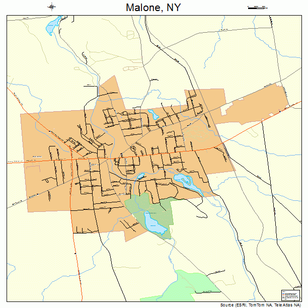 Malone, NY street map