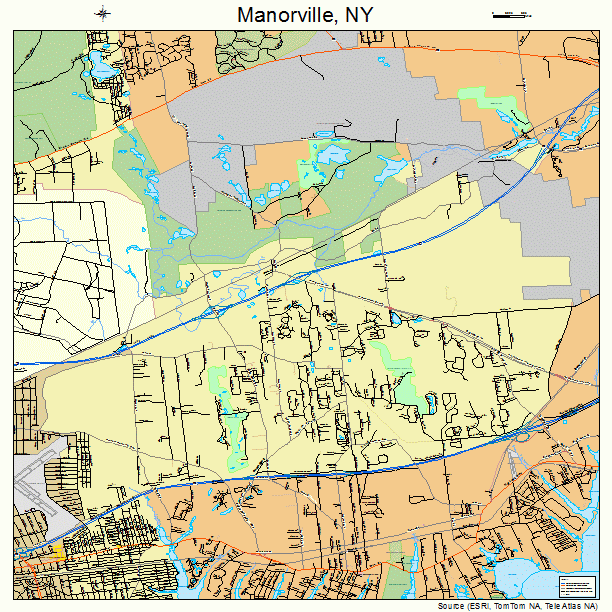 Manorville, NY street map