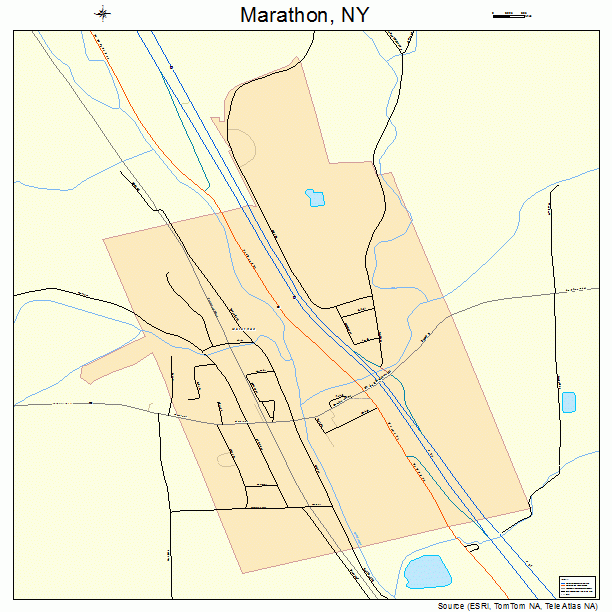 Marathon, NY street map