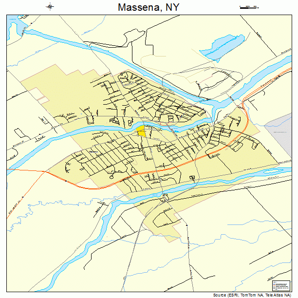 Massena, NY street map