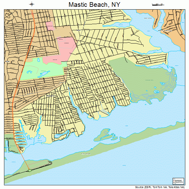 Mastic Beach, NY street map