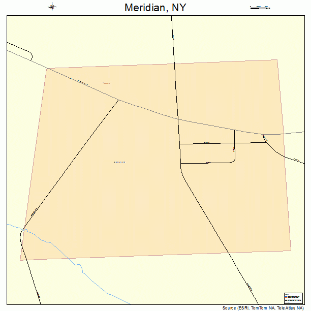 Meridian, NY street map