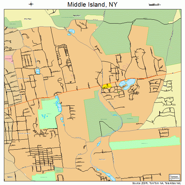 Middle Island, NY street map