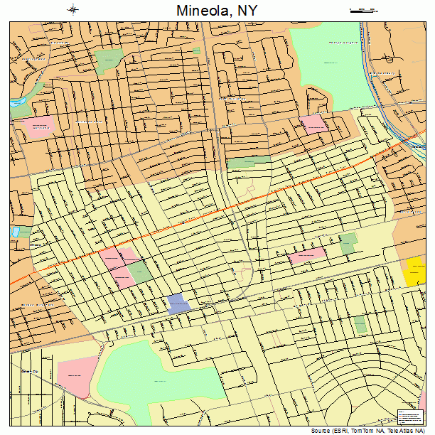 Mineola, NY street map