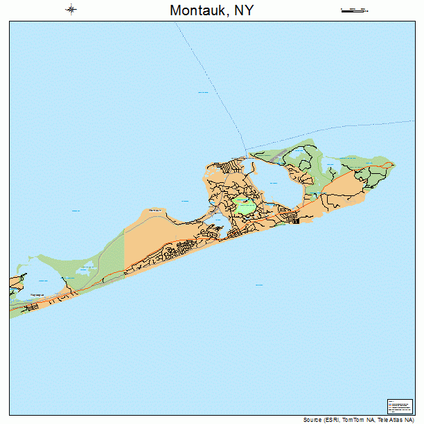 Montauk, NY street map