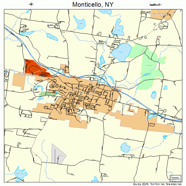 Monticello, NY street map