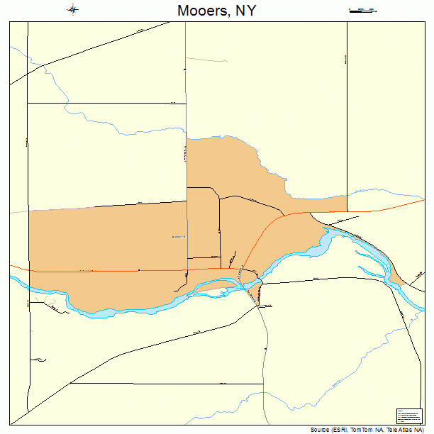 Mooers, NY street map