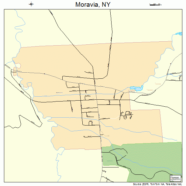 Moravia, NY street map