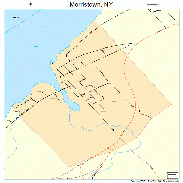 Morristown, NY street map
