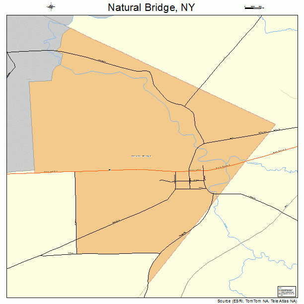 Natural Bridge, NY street map