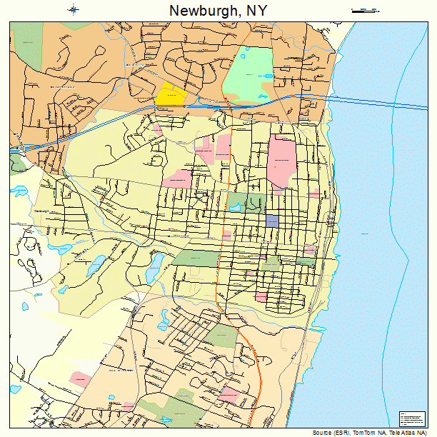 Newburgh, NY street map