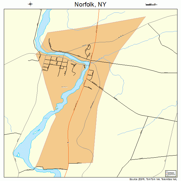 Norfolk, NY street map