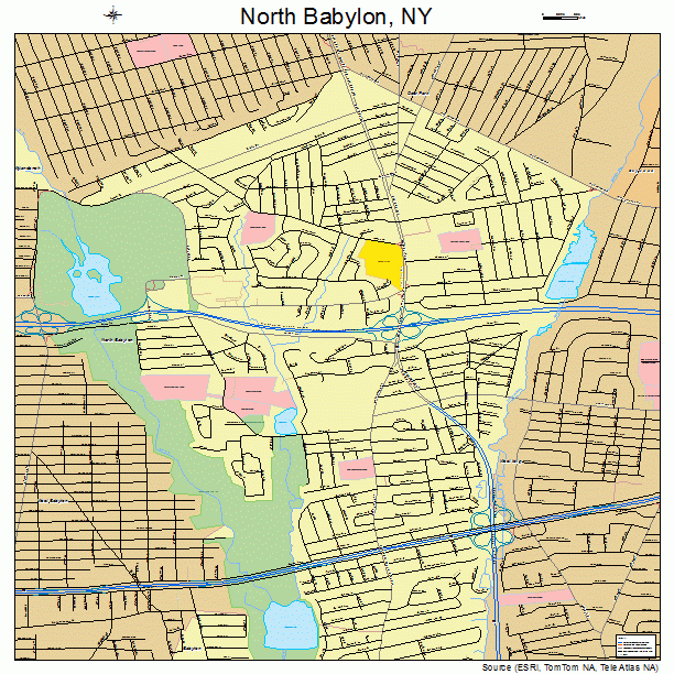 North Babylon, NY street map