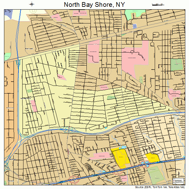 North Bay Shore, NY street map