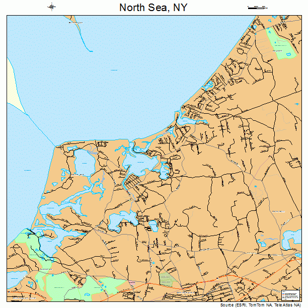 North Sea, NY street map