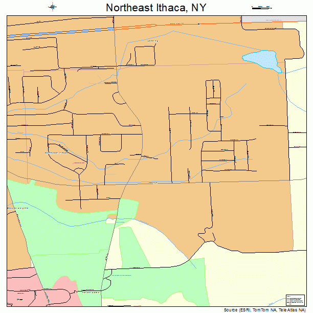 Northeast Ithaca, NY street map