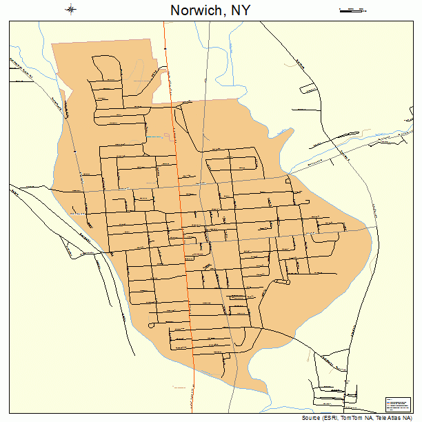 Norwich, NY street map