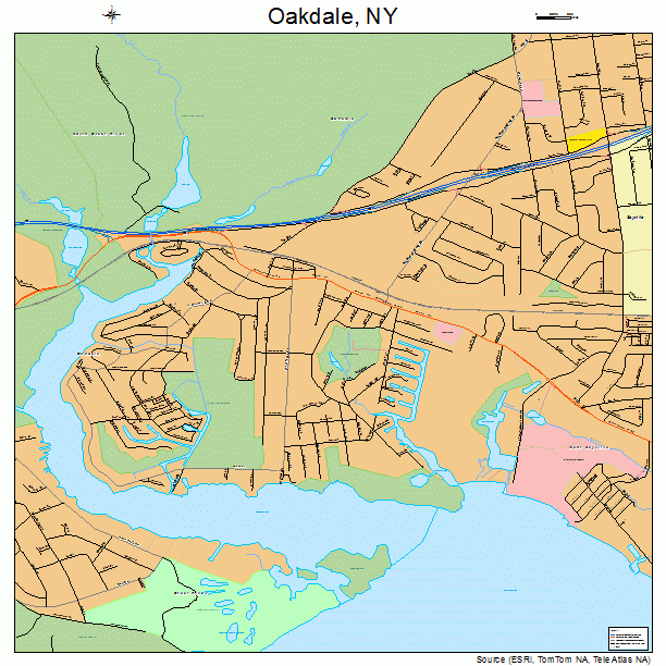 Oakdale, NY street map
