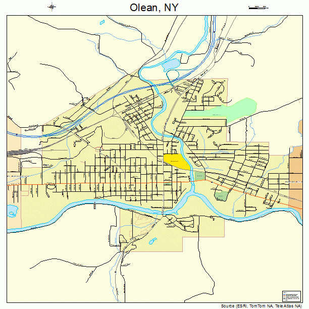 Olean, NY street map