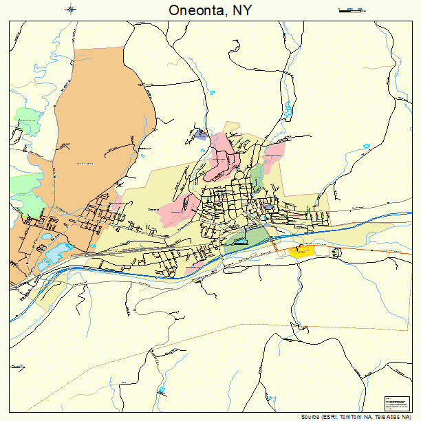 Oneonta, NY street map