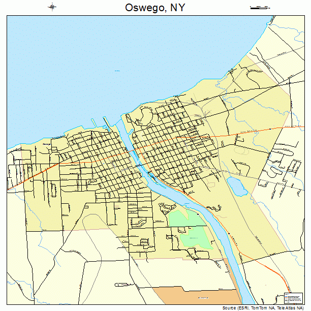 Oswego, NY street map