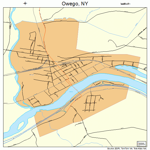 Owego, NY street map