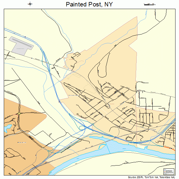 Painted Post, NY street map