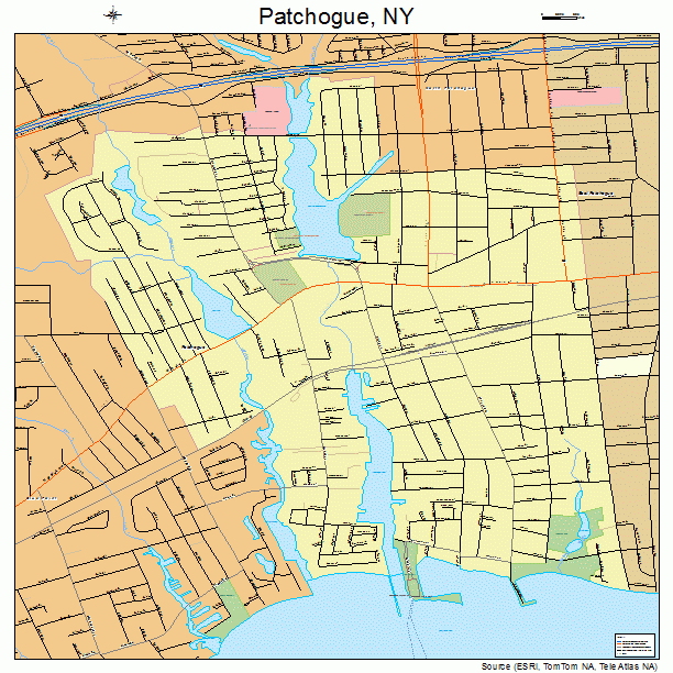 Patchogue, NY street map