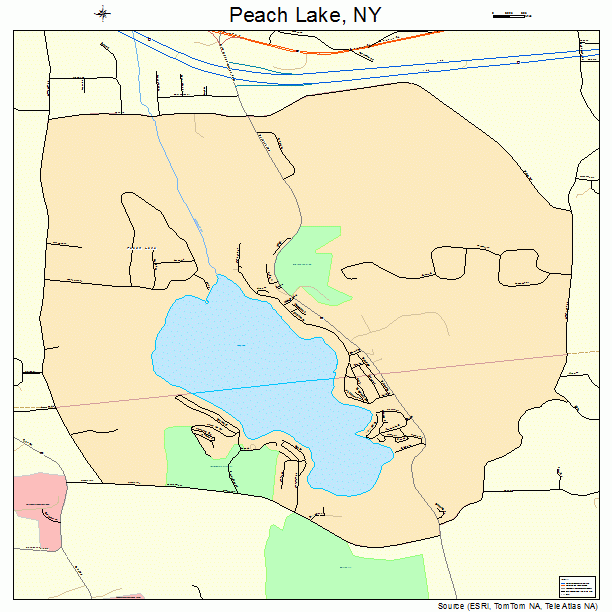 Peach Lake, NY street map