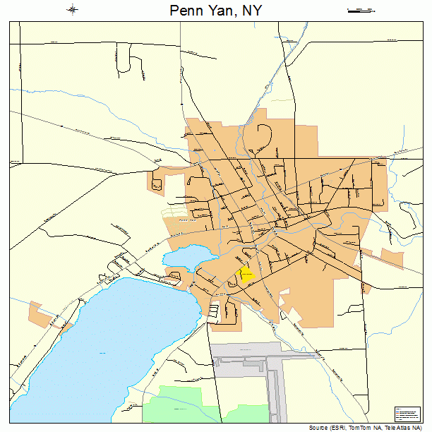 Penn Yan, NY street map