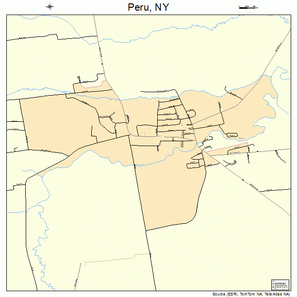 Peru, NY street map