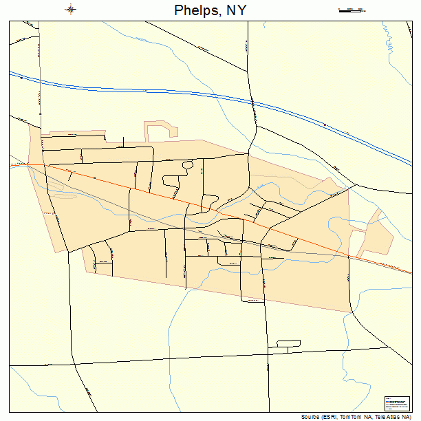 Phelps, NY street map